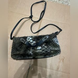 SONDRA ROBERTS FAUX FUR CROSSBODY BAG